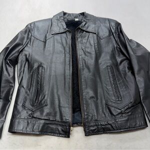 Vintage Jean Pierre Vintage Leather Jacket Faux Fur Removable Lining Men’s 42
